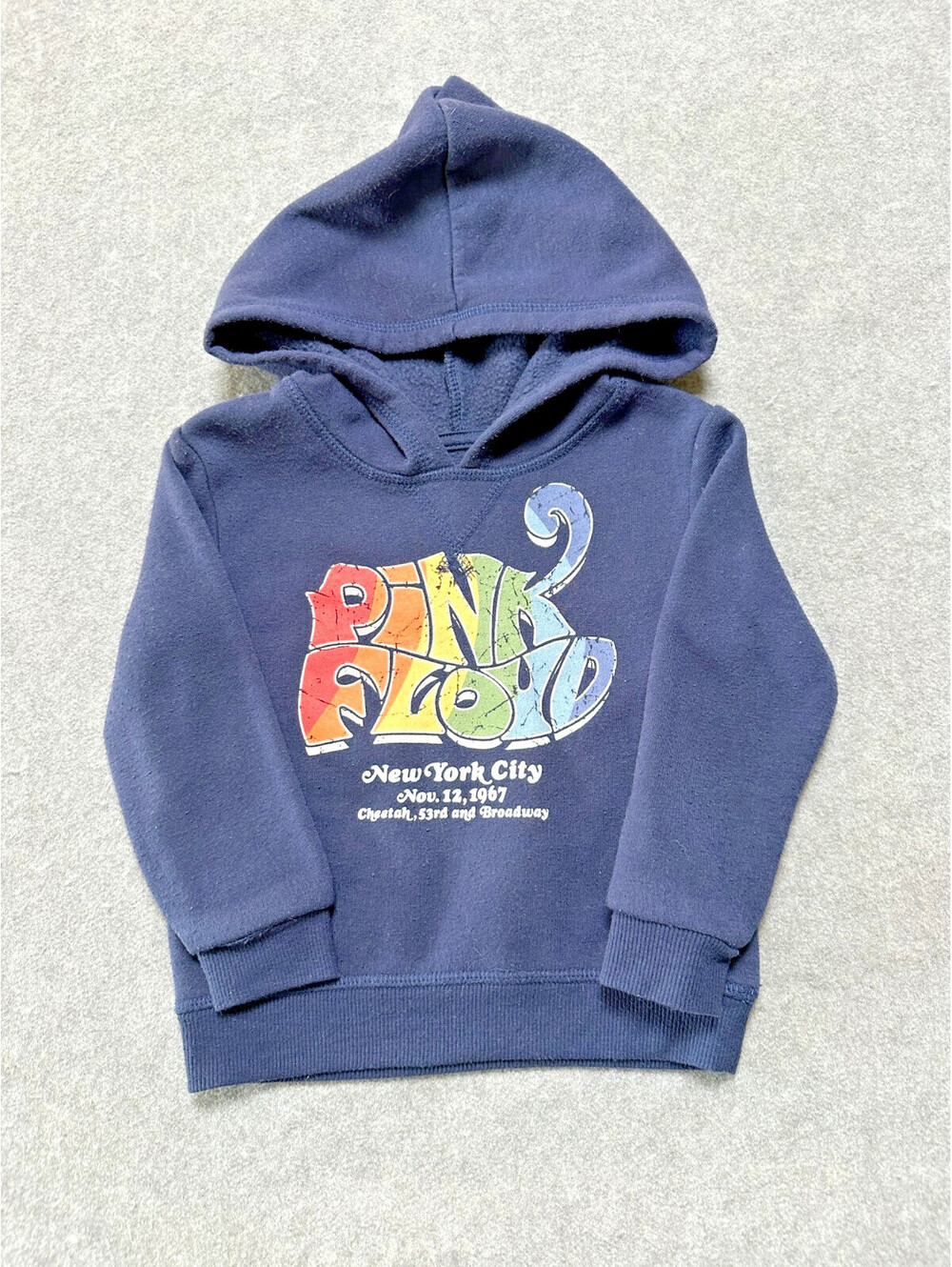 Pink Floyd Graphic Hoodie Navy Toddler 2T Band Sweatshirt